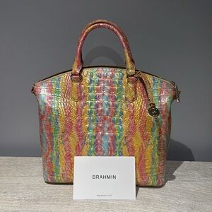 Brahmin bag Large Duxbury Satchel Saltwater Taffy Melbourne bag only!